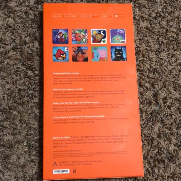 Fire HD 8 with blue case - Picture 2 of 3